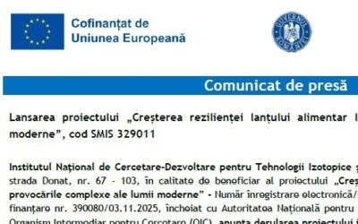 Lansare proiect – Comunicat de presă